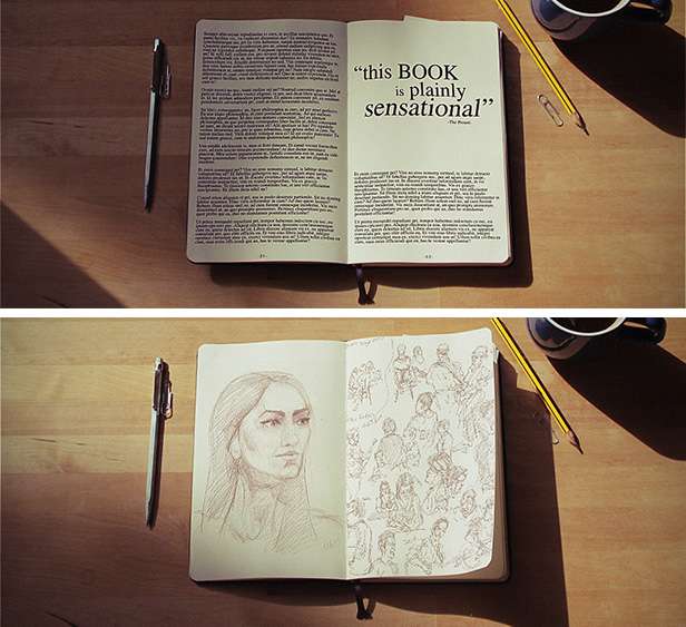 the logbook mockup