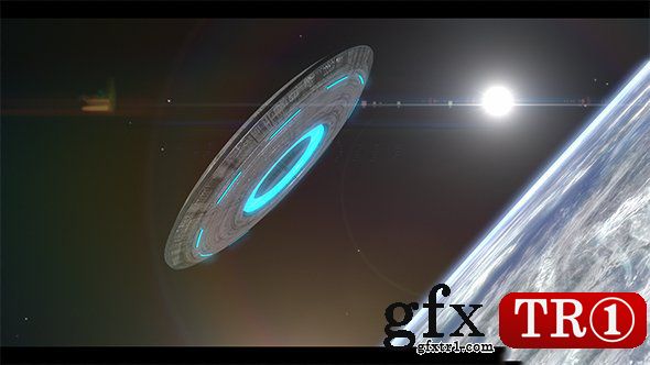 AE模板 科技太空飞碟UFO宇宙飞船logo标志演绎 13868159