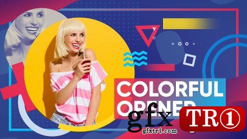 CG天下 AE模板 五彩缤纷图文幻灯片开场  Colorful Opener 22043954