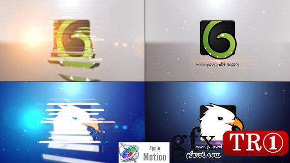 CG天下 Apple Motion5模板小型旋转logo标志演绎 V2  22605859