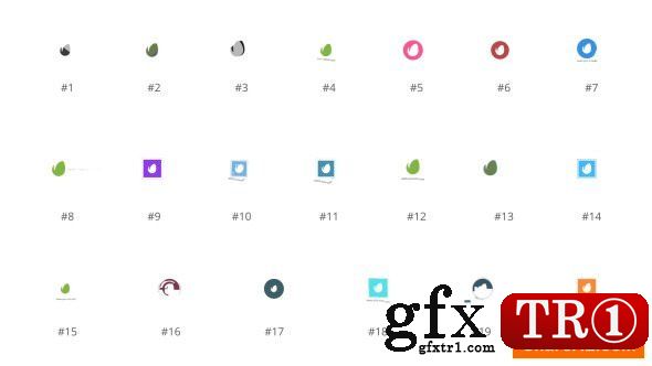 CG天下 AE模板 扁平化logo标志演绎 Flat Logo Pack v2 11828940
