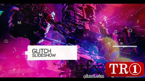 CG天下 AE模板 现代时尚故障图文幻灯片 Glitch Slideshow 20424969