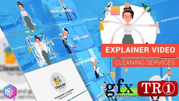 CG天下 AE模板 壹读飞碟说mg动画解释器 Edit Explainer Video | Cleaning Services 21879256