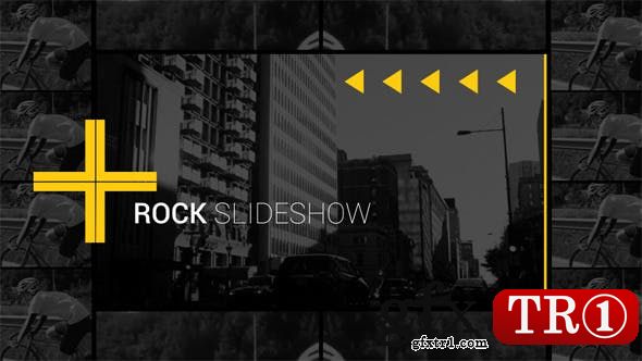 CG天下 AE模板 4k摇滚图文幻灯片开场 Rock Slideshow 12337033