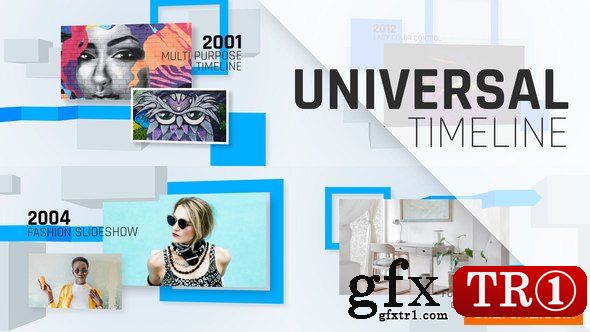 CG天下 AE模板 时间线历程图文幻灯片宣传Universal Timeline 22348215