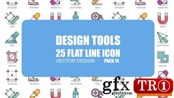 CG天下 AE模板 设计工具mg动画 Design Tools - Flat Animation Icons 23381151