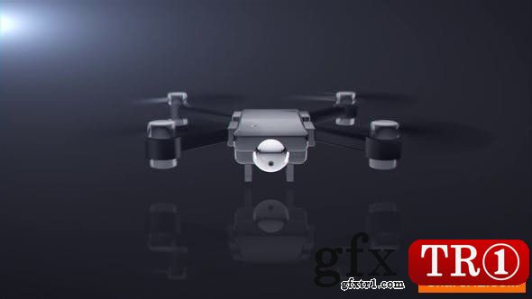 CG天下 AE模板免费下载 飞行器品牌logo标志演绎 Drone Logo Reveal 23472723