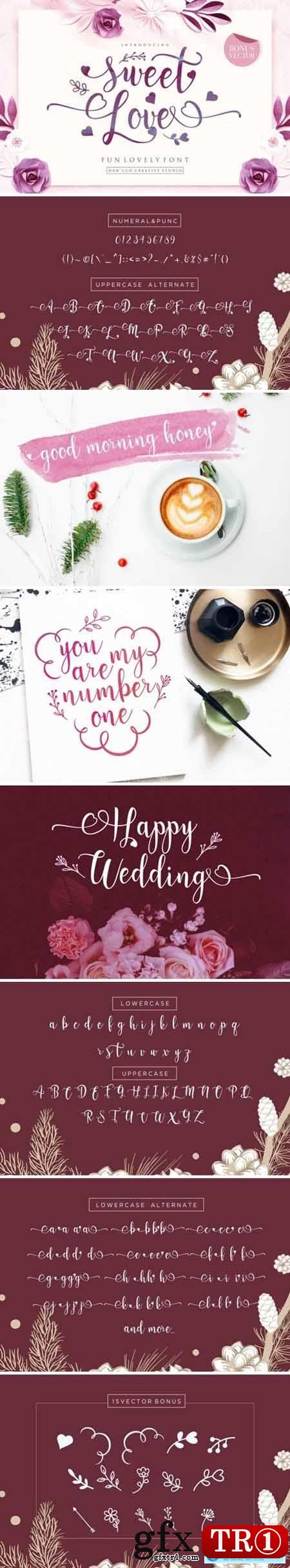 CG字体甜蜜爱心字体Sweet Love Font