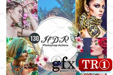 Creativemarket 130 HDR Photoshop Actions 3937541