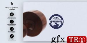 盖印盖章logo标志演绎Stamp It Logo Reveal 26239668