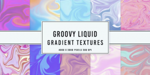 Envato Groovy Liquid Gradient Textures液体渐变纹理