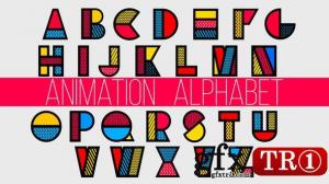 多彩英文字母动画包Pattern Alphabet 23358334